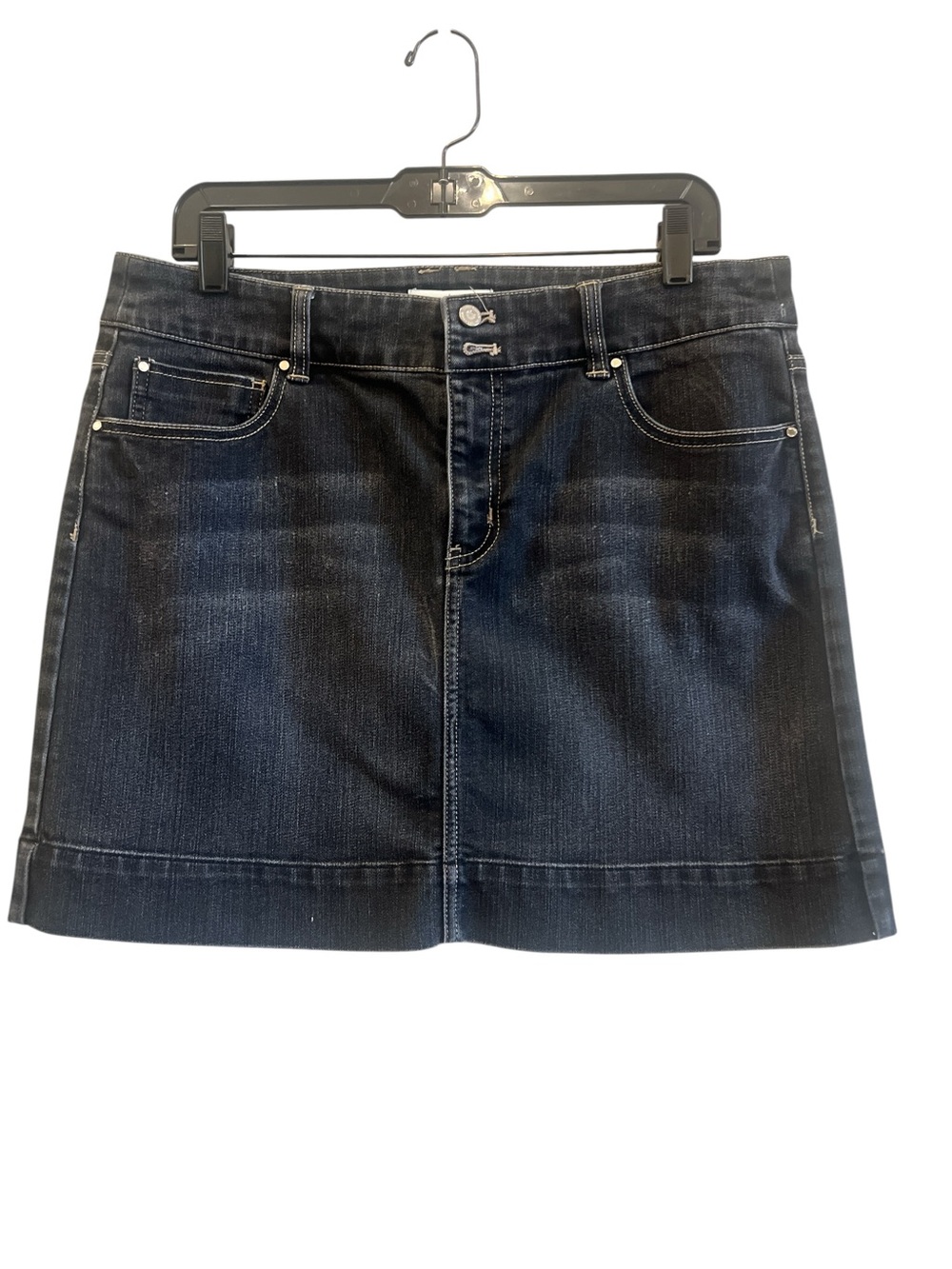 White House Black Market Denim Mini Skirt